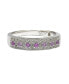 Pink Sapphire & Lab-Grown White Sapphire Color-Pop Half Band Ring in Sterling Silver by Suzy Levian