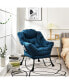 Modern Polyester Fabric Lazy Chair Single Sofa Chair w/Side Pocket