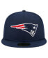 ფოტო #2 პროდუქტის Men's Navy New England Patriots Main 59FIFTY Fitted Hat