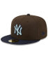 Фото #3 товара Men's Brown, Navy New York Yankees 1999 World Series Walnut 9FIFTY Fitted Hat