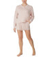 Women's 2-Pc. French Terry Short Pajamas Set