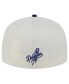 ფოტო #2 პროდუქტის Men's Cream/Royal Los Angeles Dodgers Lonestar 59FIFTY Fitted Hat