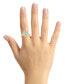 ფოტო #2 პროდუქტის Aquamarine and Diamond Accent Halo Ring in 14K Yellow Gold