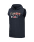 Men's Navy Clemson Tigers OHT Military-Inspired Appreciation Americana Hoodie Sleeveless T-shirt