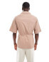 ASOS DESIGN relaxed wrap around textured shirt in dusty pink Staubrosa, XL - Chest 44 - фото #4