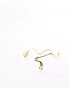 ASOS DESIGN arm cuff with wraparound snake design in gold tone