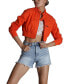 ფოტო #1 პროდუქტის Women's Mini Cropped Racer Jacket