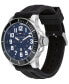 Men's Black Silicone Strap Watch 44mm, Created for Macy's
