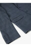 Blazer Ceket Ekoseli Slim Fit Düğmeli Çift Cep Detaylı Mono Yaka