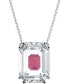 Фото #1 товара Swarovski silver-Tone Crystal 16-1/2" Adjustable Pendant Necklace