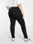 Only Curve straight leg trousers in black