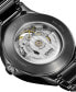 ფოტო #4 პროდუქტის Unisex Swiss Automatic True Black High-Tech Ceramic Bracelet Watch 40mm