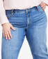 Фото #5 товара Plus Size Mid-Rise Girlfriend Jeans, Created for Macy's