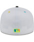 Фото #2 товара Men's White, Black Atlanta Braves 1995 World Series Champions Neon Eye 59FIFTY Fitted Hat