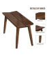 3 PCS Wooden Dining Table Set Kitchen Furniture For 4 Modern Table Set With 2 Benches Spacious