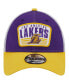 Men's Purple Los Angeles Lakers Two-Tone Patch 9FORTY Trucker Snapback Hat