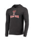 ფოტო #3 პროდუქტის Men's Red, Charcoal Texas Tech Red Raiders Meter Long Sleeve Hoodie T-shirt and Jogger Pants Sleep Set