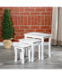 3-Piece Nesting Table Set, White