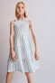 Фото #4 товара Платье из рельефной ткани с принтом ZARA
