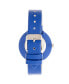 ფოტო #3 პროდუქტის Unisex Blade Blue Leatherette Strap Watch 37mm