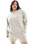 Kaiia Plus logo sweatshirt co-ord in stone