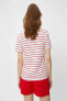 Kırmızı Çizgili Kadın T-Shirt 3SAK50020PK