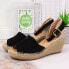 Black eVento W EVE351 wedge sandals