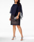 Plus Size Chiffon-Overlay Lace Sheath Dress