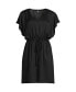 ფოტო #3 პროდუქტის Petite Sheer Over d Short Sleeve Gathered Waist Swim Cover-up Dress