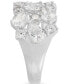 Фото #5 товара Cubic Zirconia Mixed Cut Cluster Statement Ring in Sterling Silver