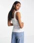 ASOS DESIGN Tall vest with scoop front and back in white