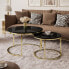 Фото #2 товара Runder Couchtisch CIRI 2in1 Gold Chrom