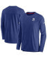 Men's Royal New York Giants Sideline Lockup Performance Long Sleeve T-shirt