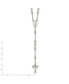 ფოტო #3 პროდუქტის Sterling Silver Rhodium-plated Beaded Rosary Pendant Necklace 25"