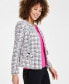 Фото #3 товара Women's Tweed Fringe Jacket, Created for Macy's