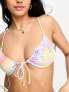 Miss Selfridge cup detail blurred floral bikini top
