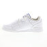 Reebok Workout Plus Mens White Leather Lace Up Lifestyle Sneakers Shoes