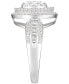 ფოტო #4 პროდუქტის Diamond Oval Cluster Statement Ring (1 ct. t.w.) in 14k White Gold