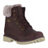 Lugz Rucker HI Fur WRUCKRHFUV-6470 Womens Burgundy Casual Dress Boots 9