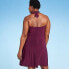 Women's Halter Wrap Cover Up Dress - Aqua Green Currant L