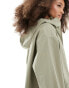 ASOS DESIGN rubberised rain coat in khaki