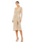 Фото #1 товара Women's Ieena Long Sleeve Sequined Midi Dress