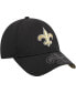 Men's Black New Orleans Saints Top Visor 9FORTY Adjustable Hat