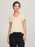 Linen Blend V-Neck T-Shirt