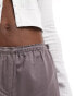 Brave Soul runner shorts in grey with drawcord waist