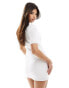 Kaiia linen look cut out mini dress in white