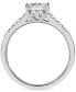 ფოტო #4 პროდუქტის Diamond Halo Engagement Ring (1/2 ct. t.w.) in 14k White Gold