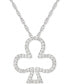 ფოტო #1 პროდუქტის Diamond Open Clover 18" Pendant Necklace (1/4 ct. t.w.) in Sterling Silver