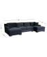 Фото #6 товара Marristin 146" 3-Pc. Fabric Double Chaise Sectional, Created for Macy's