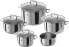 Фото #1 товара ZWILLING Vitality & Stainless Steel Saucepan Set with 4 Lids, Suitable for Induction Cookers, Stainless Steel, 16 cm